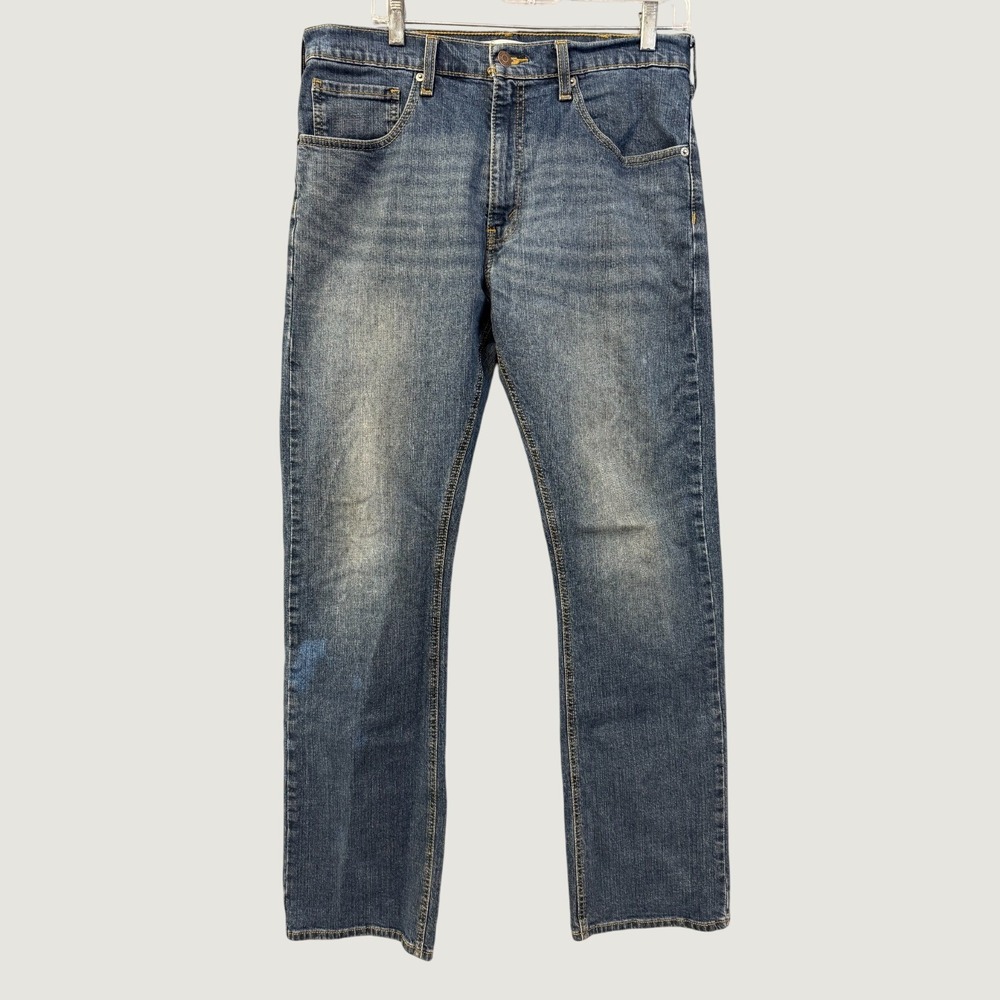 Signature by Levi Strauss & Co Mens Vtg Straight Leg Blue Jeans 34x31.5 Med Wash